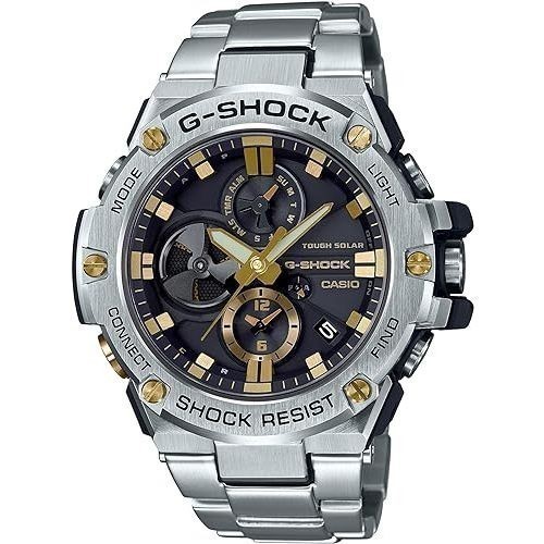 JDM WATCH ★ GST-B100D-1A9JF G-STEEL Metal Series สายควอตซ์ญี่ปุ่น สายยาง ตัวเรือน 5.4 ซม. กันน้ำ 100 ม. GST-B100D-1A9
