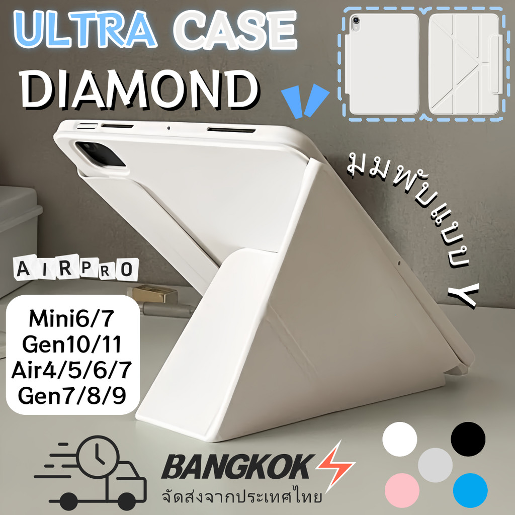 iPad Air7/Air6/Air5/Air4 & iPad Pro 11 (Gen11/10) အတွက် မီးနား(မက်ဂနက်) 케이스 — ချစ်စရာ/တင်ထားလို့ရ