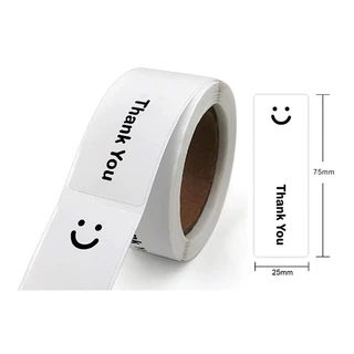 COZII สติ๊กเกอร์ขอบคุณ ยาว7.5ซม กว้าง2.5ซม สติ๊กเกอร์ติดกล่อง ขนม ติดแก้ว ตกแต่ง sticker thankyou