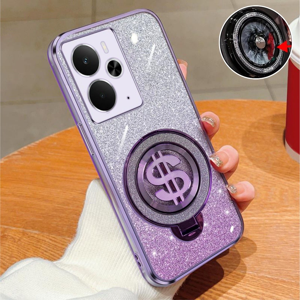 HP Realme 14 14T 5G Glitter Dollar Ring รองรับเคสชาร์จไร้สาย