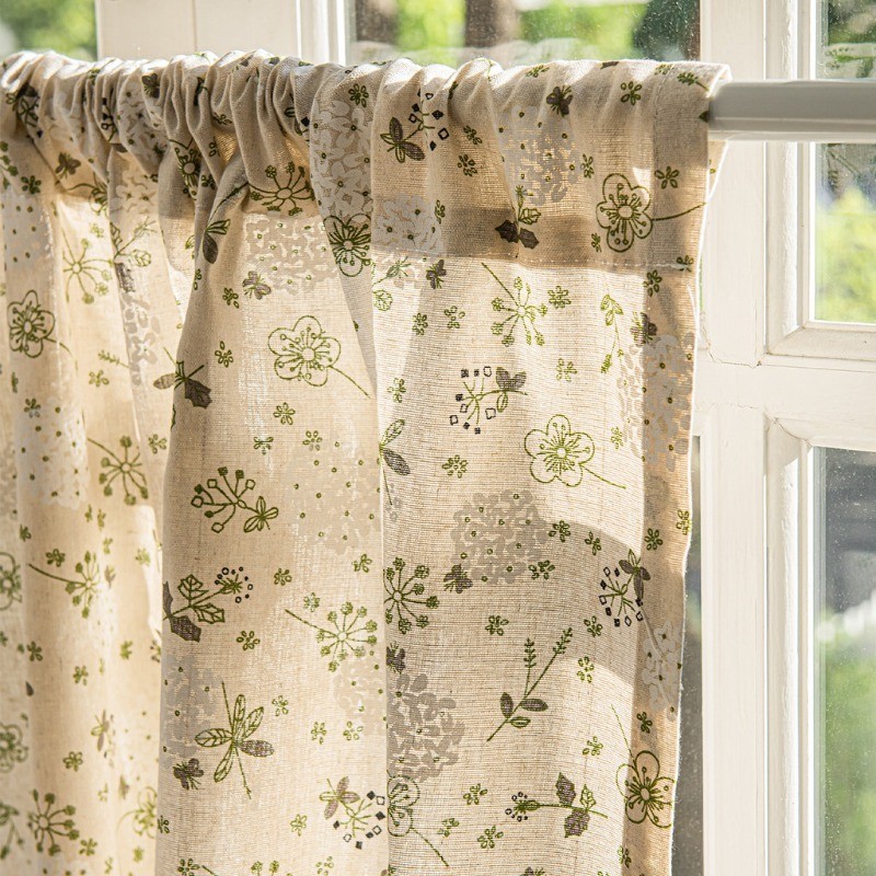 แนะนำ ผ้าม่าน ผ้าม่านสั้น พู่ ผ้าฝ้าย รูปแบบของดอกไม้ ผ้าม่านครึ่งหน้าต่าง ครึ่งหน้าต่าง สําหรับตกแต่งห้องครัว ราคาพิเศษ มีเก็บเงินปลายทาง