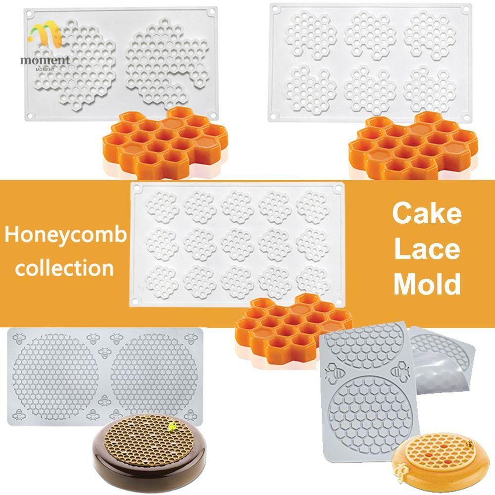 MOMENT ซิลิโคน Mould Bakeware แม่พิมพ์ฟองดองช็อคโกแลตลายฉลุรังผึ้ง