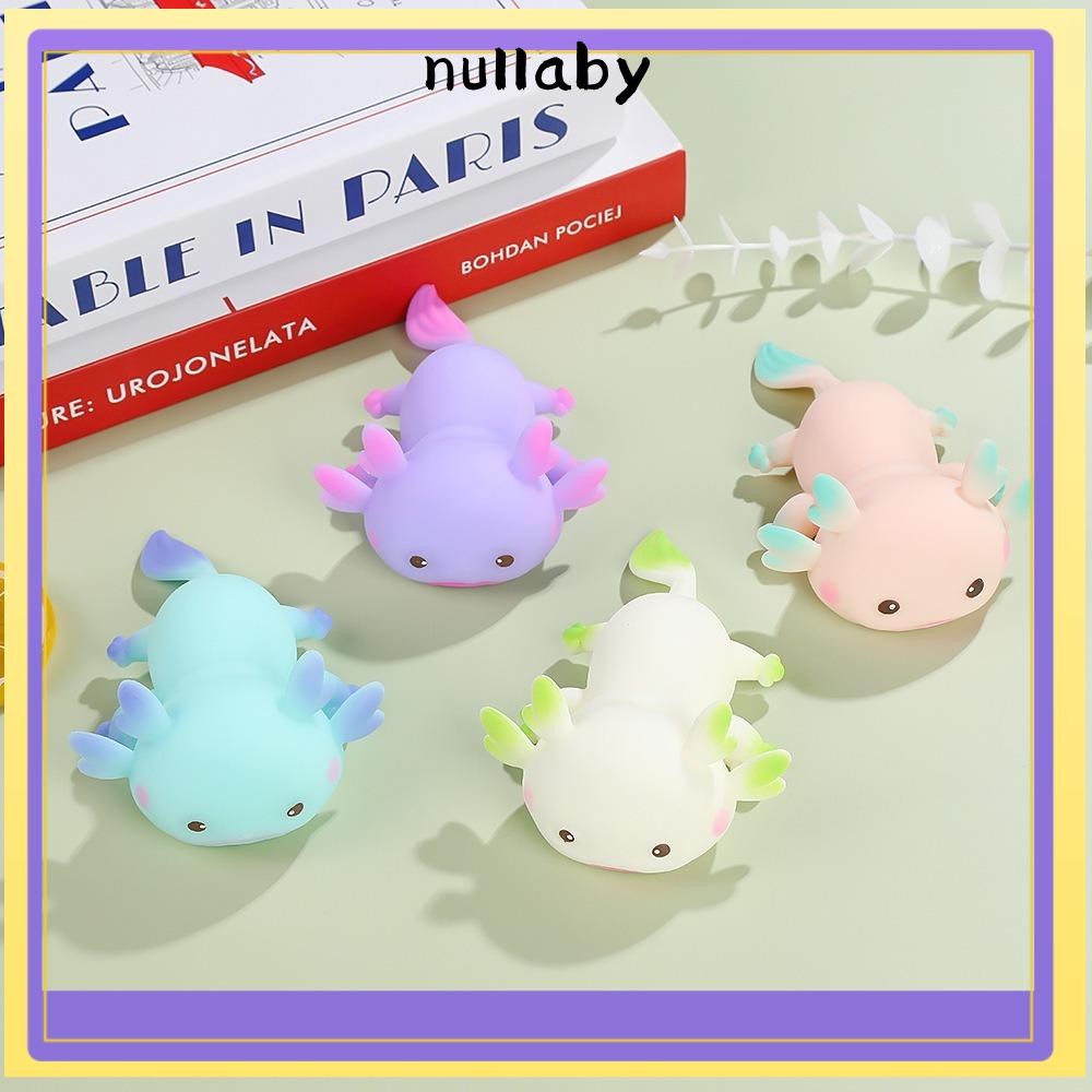 NULLABY ของเล่นบีบ, น่ารัก Axolotl ยืดออกแบบการ์ตูนปลา Squishy ของเล่น, ผ่อนคลายหลายสี Fidget ตุ๊กตา