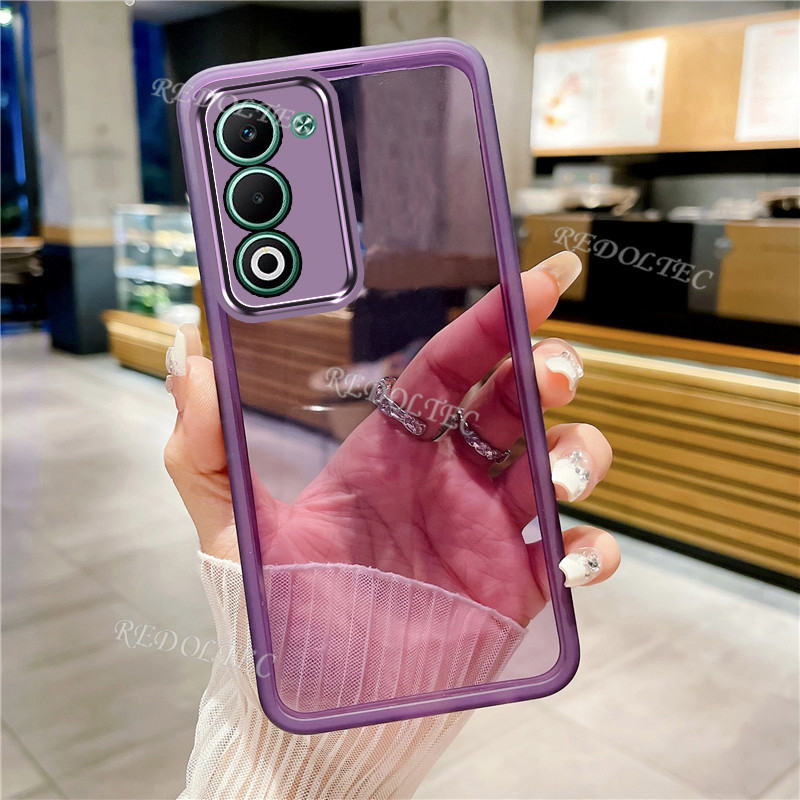 เคส OPPO A5i Pro ใหม่สีบริสุทธิ์บางปลอกใส OPPO A5iPro กันกระแทกฝาครอบโทรศัพท์ใสนุ่มพร้อมกล้องเลนส์เต็ม
