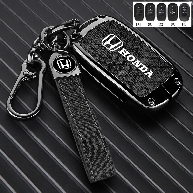 ฝาครอบเคสกุญแจรีโมทรถยนต์โลหะผสมสังกะสี สำหรับ Honda HRV 2022-2025 Civic RS CRV HRV Vezel ที่เก็บกุญ