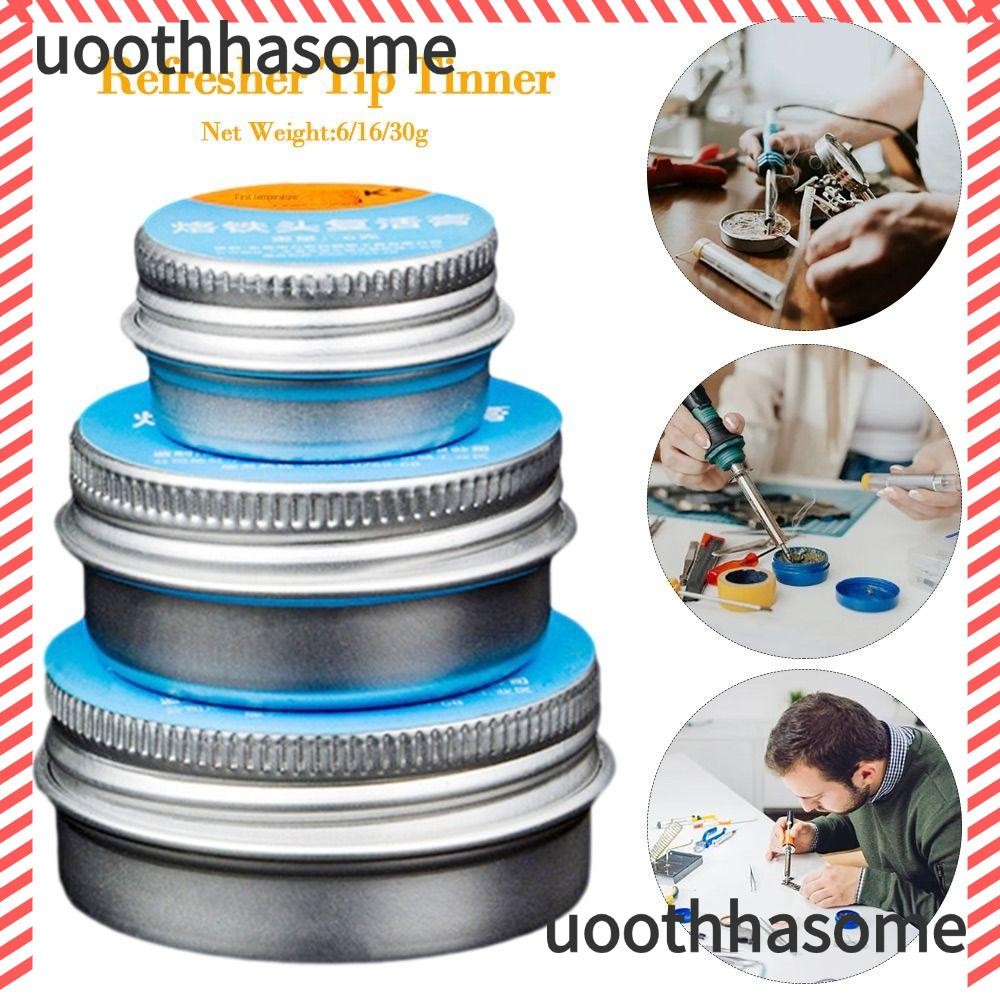 UOTHHASOME หัวแร้งบัดกรี Revival ครีม, ดีบุกไม่ติด 6/16/30g ปลายรีเฟรชเนอร์, เครื่องมือตะกั่วฟรีบัดกรีหัวเหล็ก Refresher วางบัดกรีทําความสะอาด
