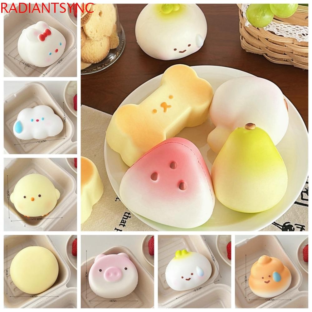 RADIANTSYNC การ์ตูน Fidget ของเล่น, อาหารแตงโมผลไม้บีบของเล่น, Sensory TPR กระต่ายผลไม้หยิกของเล่นเด็ก