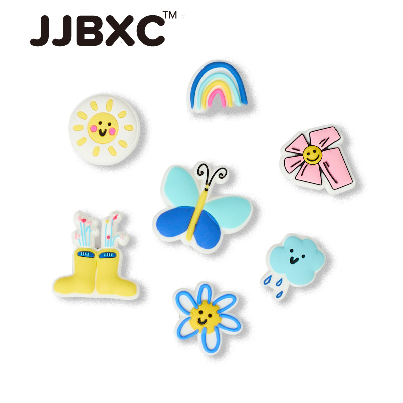 JJBXC CHARM รองเท้าหัวเข็มขัด อุปกรณ์เสริมรองเท้าสนุก Graffiti สภาพอากาศ DIY แฟชั่นสำหรับรองเท้า cross