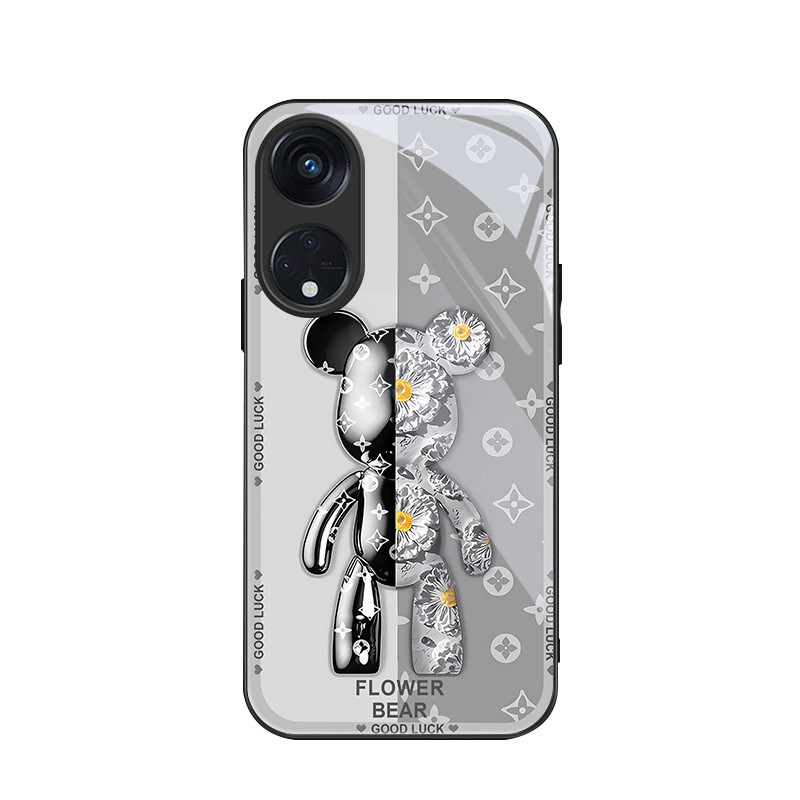 สําหรับ Oppo Reno 8T 5G&Oppo A1 Pro 5G , ตุ๊กตาหมีทูโทน, บุคลิกภาพอินเทรนด์, เคสป้องกันโทรศัพท์ป้องกันการตก