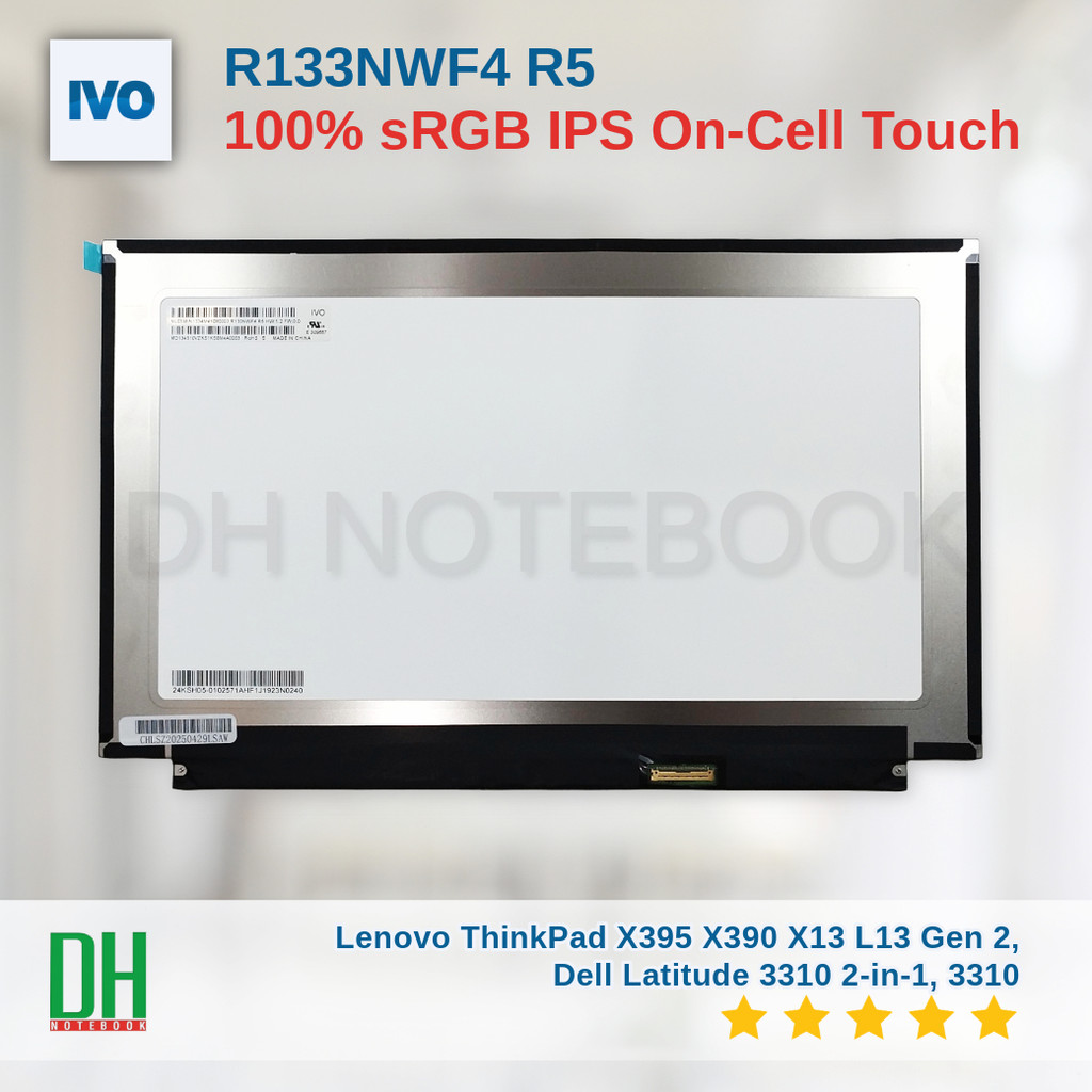 อะไหล่ จอโน้ตบุ๊ก 13.3 นิ้ว FHD IPS Touch สำหรับ Lenovo ThinkPad X395 X390 X13 L13 และ Dell Latitude