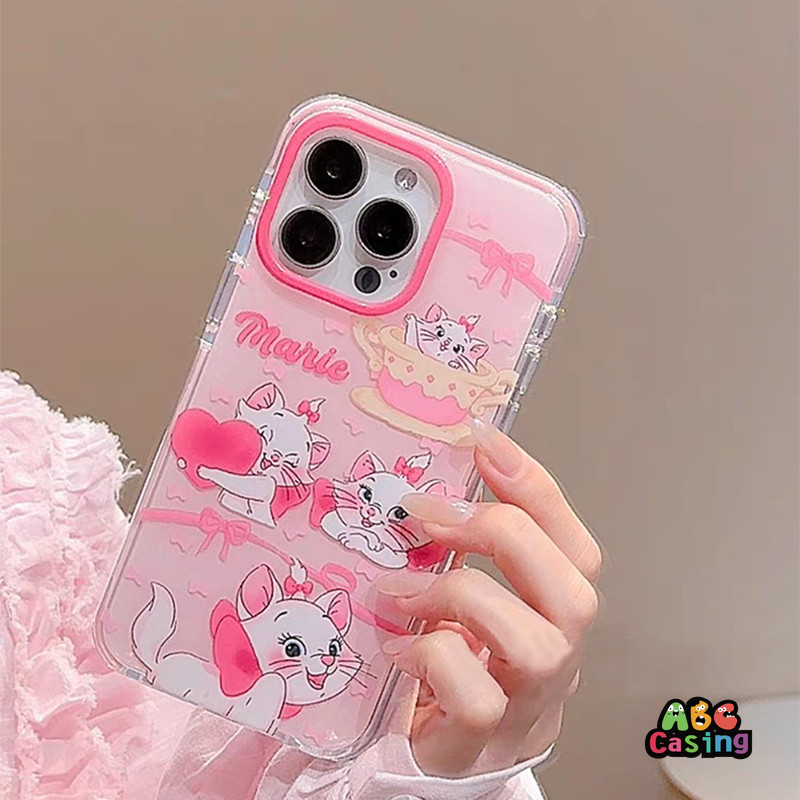เคสโทรศัพท์สำหรับ IPhone 17 15 16 14 11 12 13 Pro Max 7 8 14 16 15 Plus X XS Max XR SE 2020 เคสโทรศัพท์ใสลายแมวน่ารัก