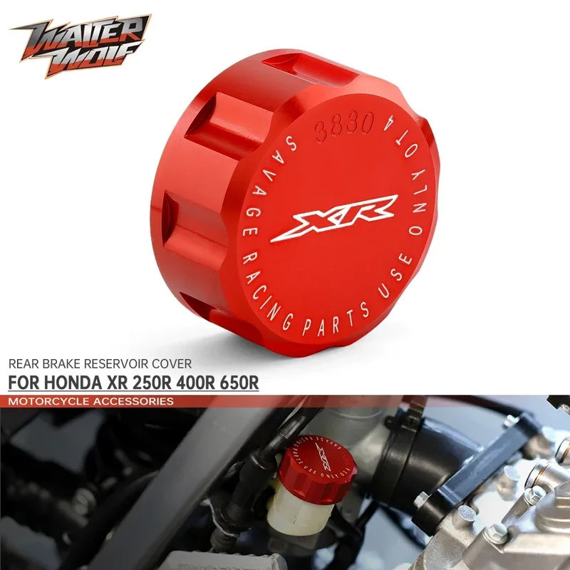 ฝาครอบอ่างเก็บน้ําเบรคหลังสําหรับ HONDA XR250R XR400R XR650R XR 250 400 650 R 250R 400R 650R อุปกรณ์