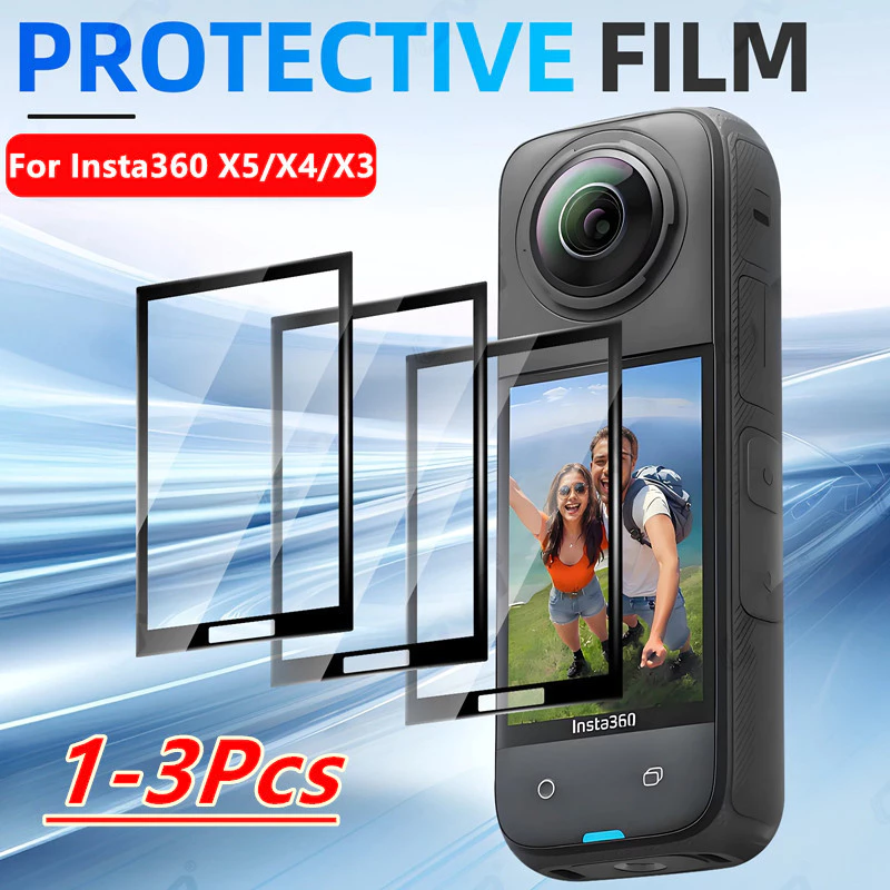 1-3 ชิ้นสําหรับ Insta360 X6 X5 X4 Air X3 ป้องกันหน้าจอฟิล์มสําหรับ Insta 360X5 Insta360X4 360X6 x4Air อุปกรณ์เสริม Anti-scratch ฟิล์มเต็มรูปแบบป้องกันฟิล์ม (ไม่ใช่กระจก)