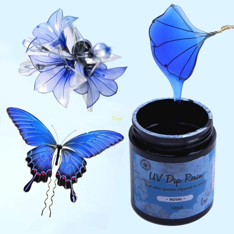 Flgo UV DIP เรซิ่นกาวสําหรับลวดดอกไม้กลีบเปลือกเรซิ่นเล็บเครื่องมือสําหรับเครื่องประดับ