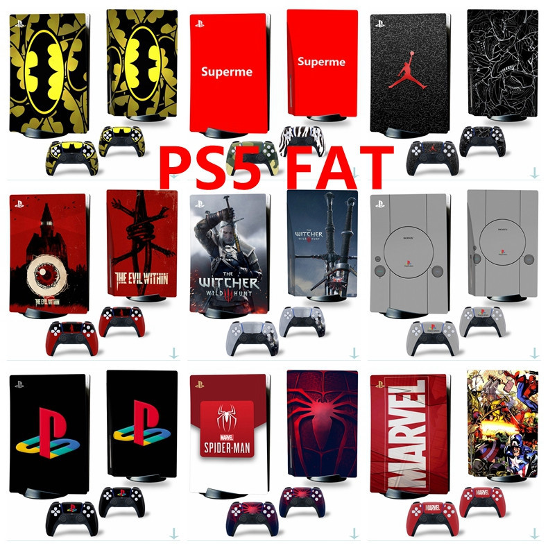 100 สีสติกเกอร์ผิวใช้งานร่วมกับ Sony Playstation 5 Fat Disc Edition ไวนิล Decal Wrap ฟิล์มป้องกันสํา