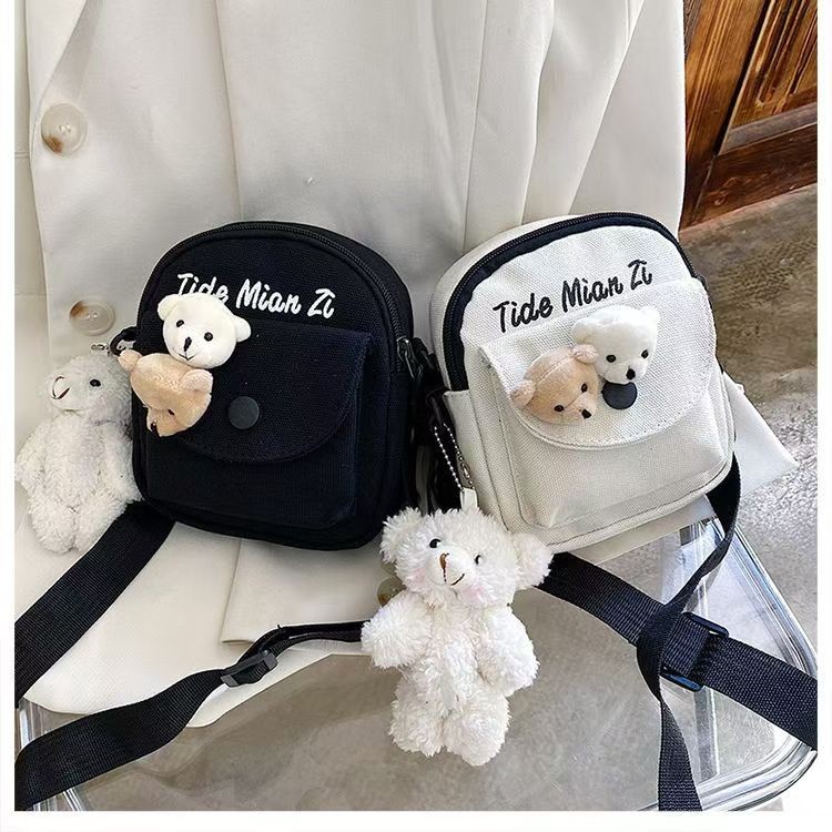 日系原宿可爱软妹古着少女斜挎包韩国简约学生帆布小包Japanese Harajuku Cute Soft Girl Ancient Girl Crossbody Bag20250609