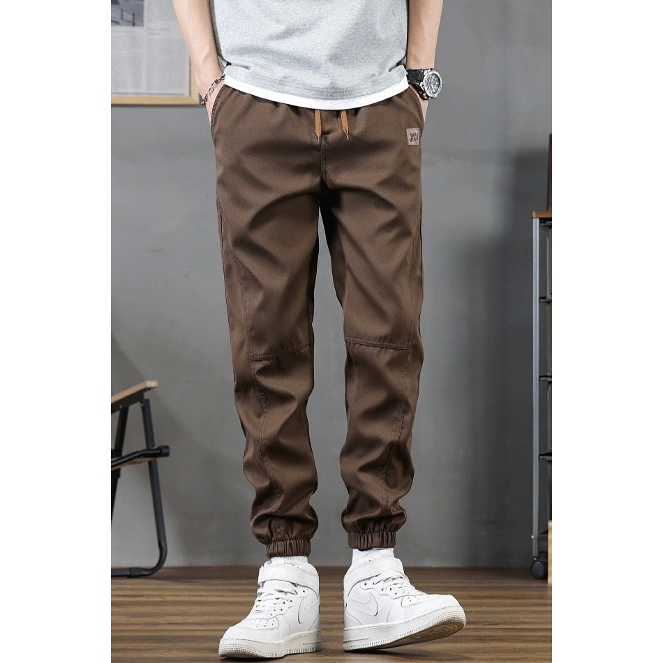 ขนาด M-5XL # ผู้ชาย กางเกงขายาว ผ้าฝ้าย ขาตรง ปักลายสวยงาม กางเกงแฟชั่น สไตล์เกาหลี เอวยืด สวมใส่สบาย - รูปที่ 6