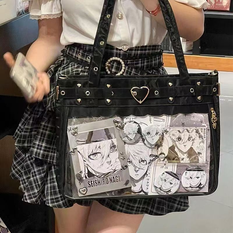 Original subculture gothic punk สไตล์ ita กระเป๋าสาว MAG bar อะนิเมะอุปกรณ์ต่อพ่วง Badge storage ไหล่ crossbody กระเป๋า