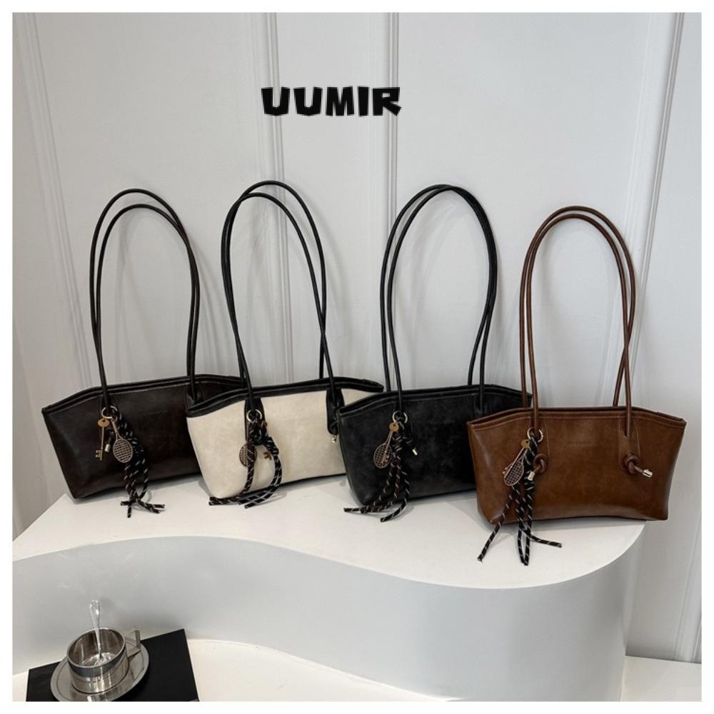 UUMIR กระเป๋าสะพายทํางาน,สีทึบหนัง PU กระเป๋าสะพายข้างหญิง,กระเป๋าโท้ทความจุขนาดใหญ่เรียบง่ายผู้หญิงหญิง