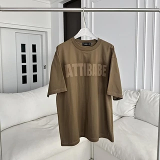 yout-trend🔥 พร้อมส่ง เสื้อยืด oversize unisex สไตล์เกาหลี ผ้าฝ้ายแท้ใส่สบาย ไม่แตกเมื่อซัก ATTIBABE