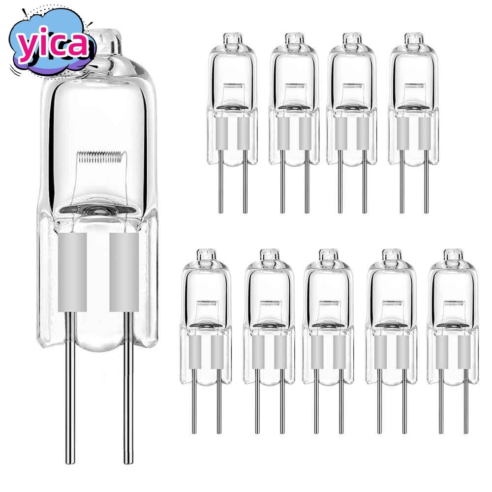 YICA 10 ชิ้น 20 วัตต์ 35 วัตต์ G4 หลอดไฟฮาโลเจน LED 12 โวลต์