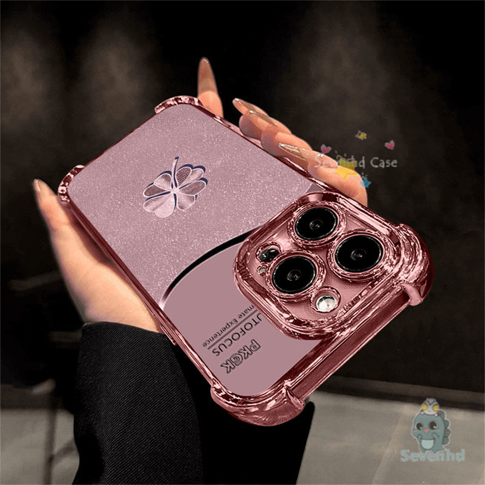 กุหลาบโชคสี่หญ้าดอกไม้ปลอกสําหรับ ไอโฟน 11 16 15 14 13 12 มือโปร สูงสุด เอ็กซ์อาร์ X XS 8 7 6 บวก กราฟฟิตีดอกไม้กรณีสี่มุมถุงลมนิรภัยล้างโทรศัพท์มือถือกรณีกันกระแทกฝา - รูปที่ 6