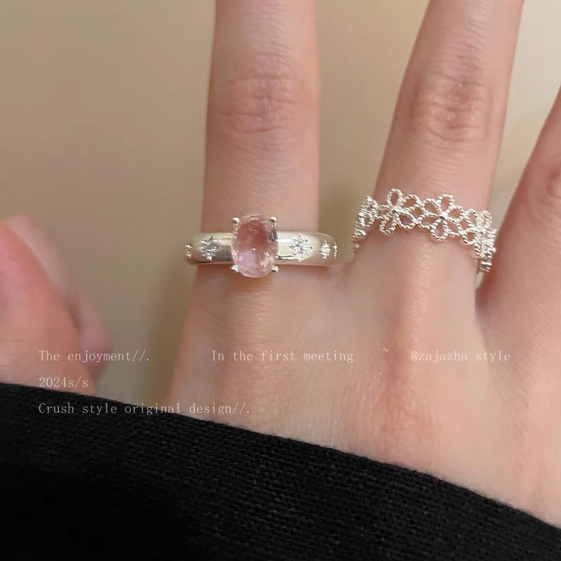 แหวน แหวนแฟชั่น แหวนลูกปัดดอกไม้  สําหรับผู้หญิง เที่ยวทะเล สไตล์เกาหลี COD y2k - รูปที่ 5