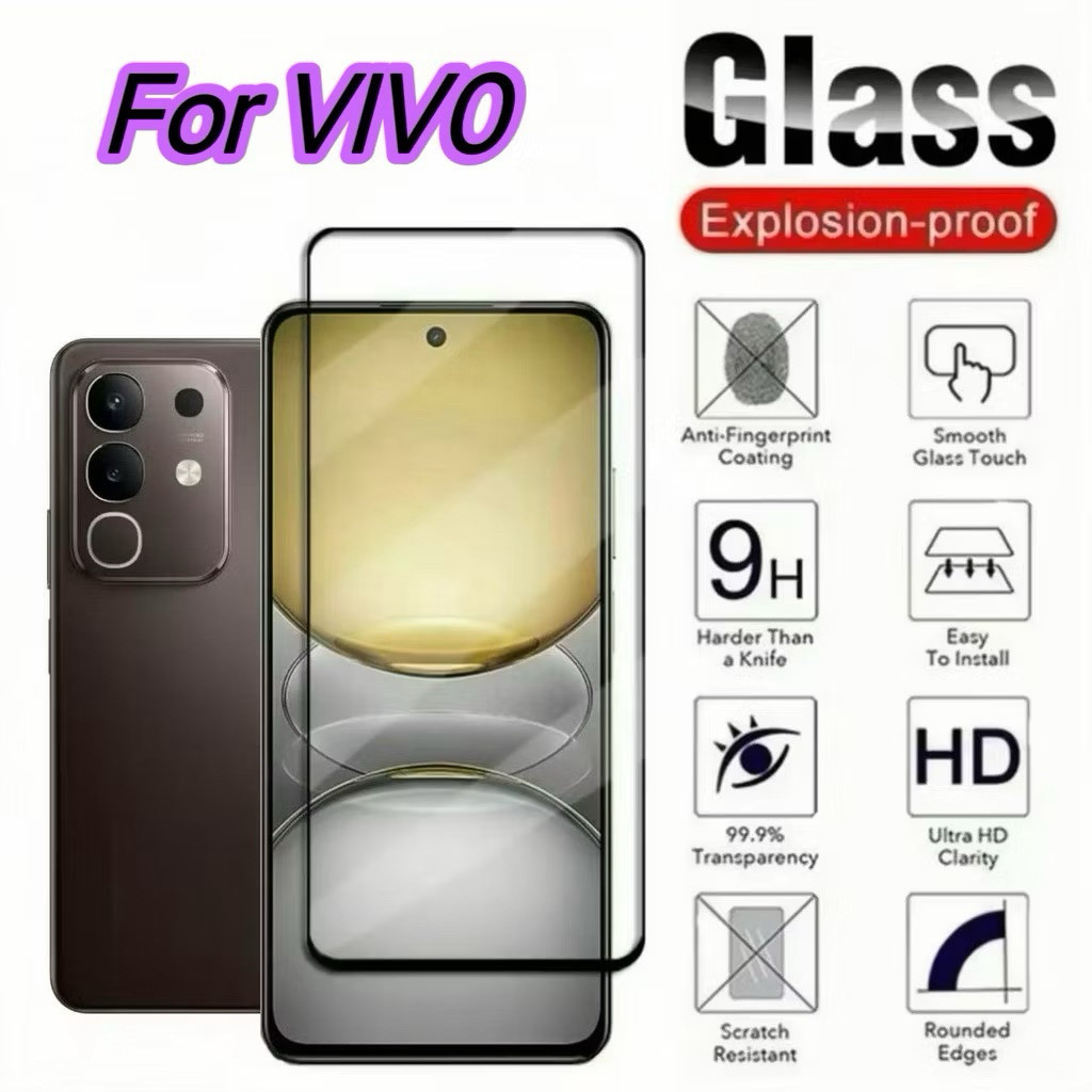 ฟิล์มกระจกเต็มจอ สำหรับ Vivo Y29 4G Y39 Y200 Y100 Y28 Y19S Y03 Y03T Y04 Y29S V50lite Y36 Y51 Y21 Y33