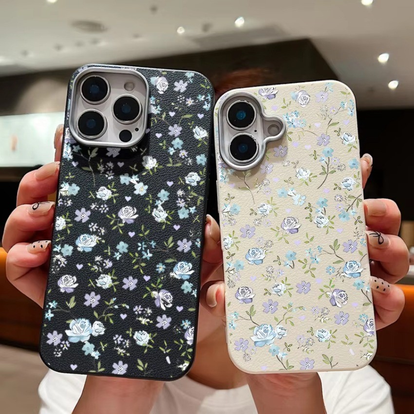 Blue Rose ดอกไม้พิมพ์เคสโทรศัพท์สําหรับ Vivo X200 Pro Mini X100 X100S X90 S1 Pro Y9S IQOO Z9 Z9X Z9S