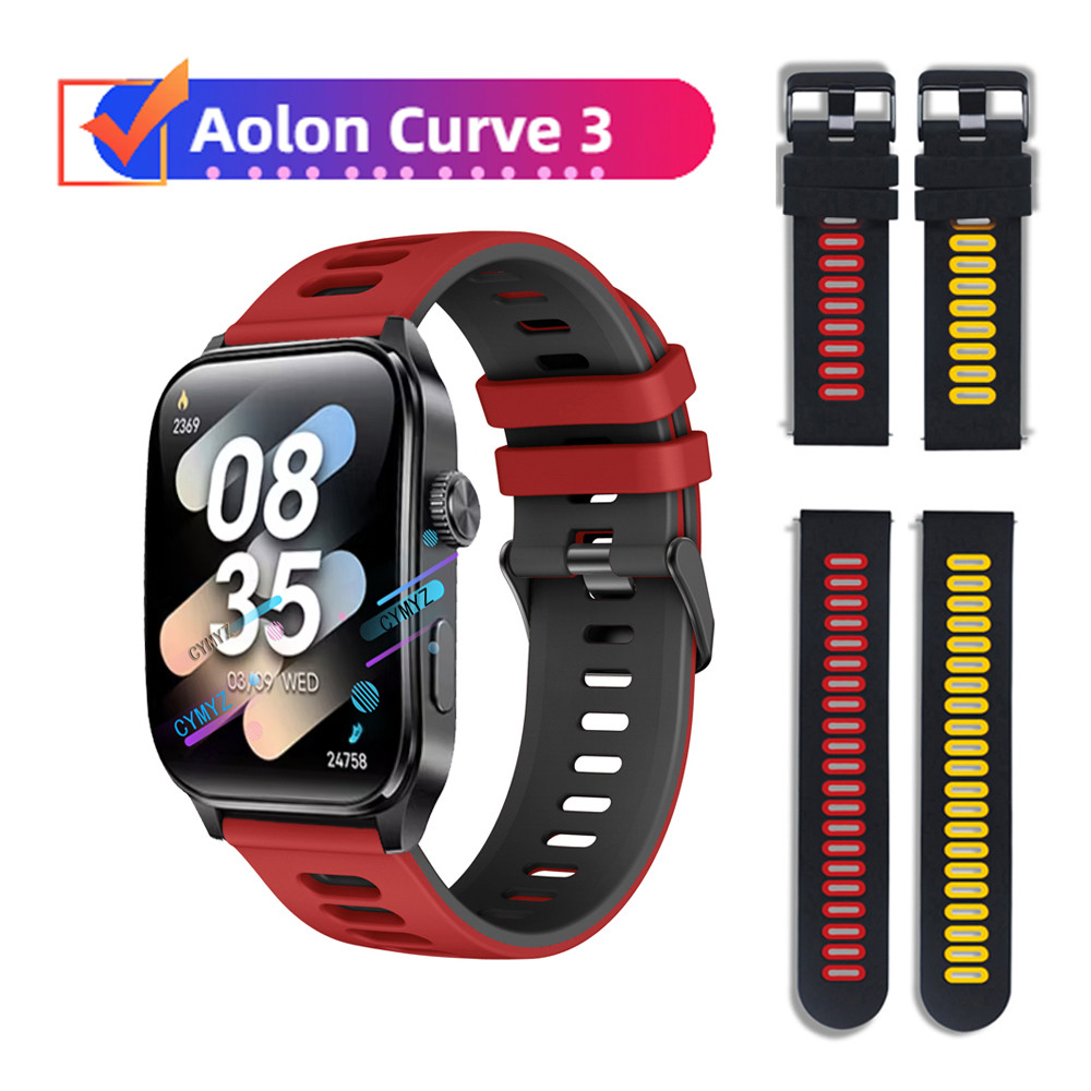 Aolon Curve 3 Strap สายซิลิโคน Aolon Curve 3 smart watch Strap สายนาฬิกา สายรัดข้อมือกีฬา