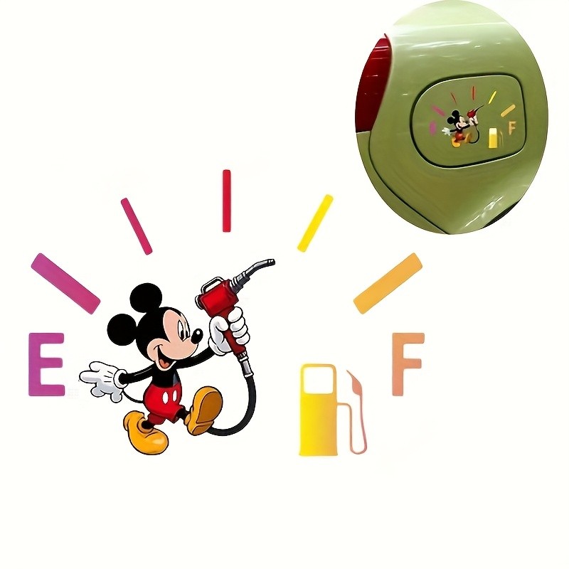 [พร้อมการอนุญาต] Disney Mickey Mickey Mouse 1 ชิ้นไวนิล Car Decal - ทนทาน Weatherproof Fuel Cap สติกเกอร์ & สติกเกอร์กันชนการ์ตูนออกแบบสําหรับรถยนต์รถบรรทุกรถจักรยานยนต์ Walls