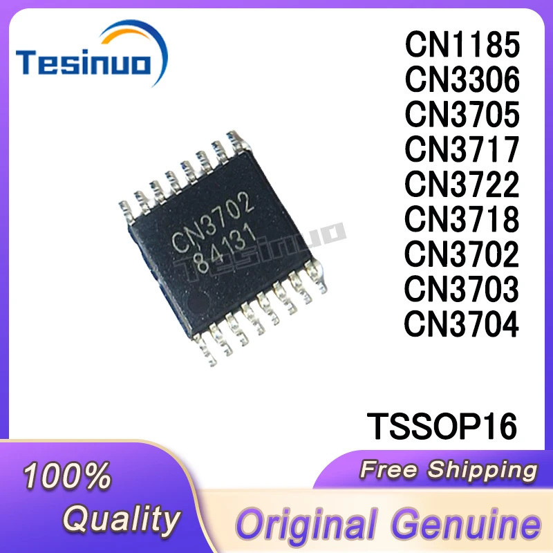 1-5PCS CN3702 CN3703 CN3704 CN3705 CN3717 CN3718 CN3722 CN1185 CN3306 TSSOP16 แบตเตอรี่ลิเธียมชาร์จช