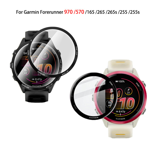 PMMA ฟิล์มกันรอยสําหรับ Garmin Forerunner 570 42 มม. 47 มม. Forerunner 970 165 265 265s 255 255s