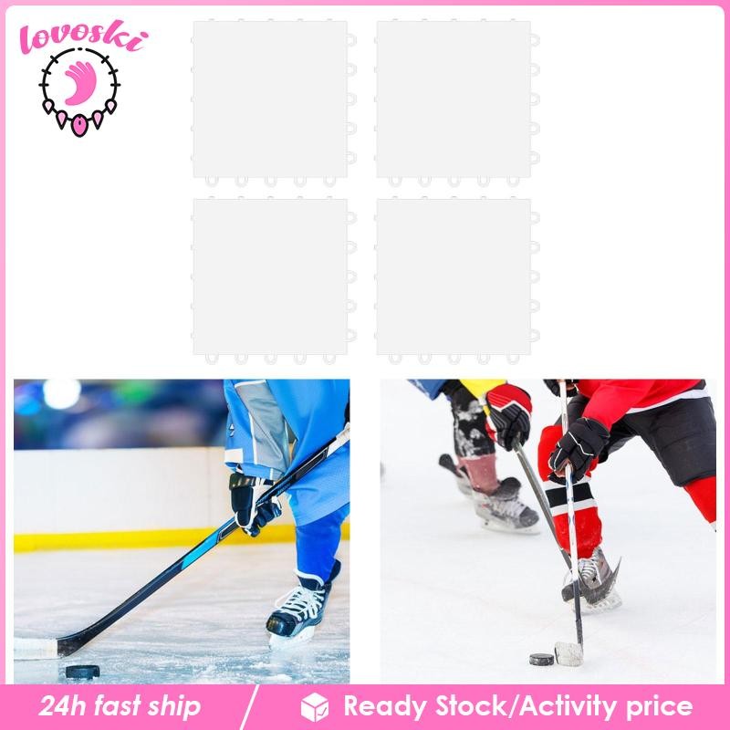 [Lovoski] 4 ชิ้น Ice Hockey พรมปูพื้น 25 ซม.x25 ซม.กีฬาการฝึกอบรม Aid ในร่มกลางแจ้ง Roller Skating B