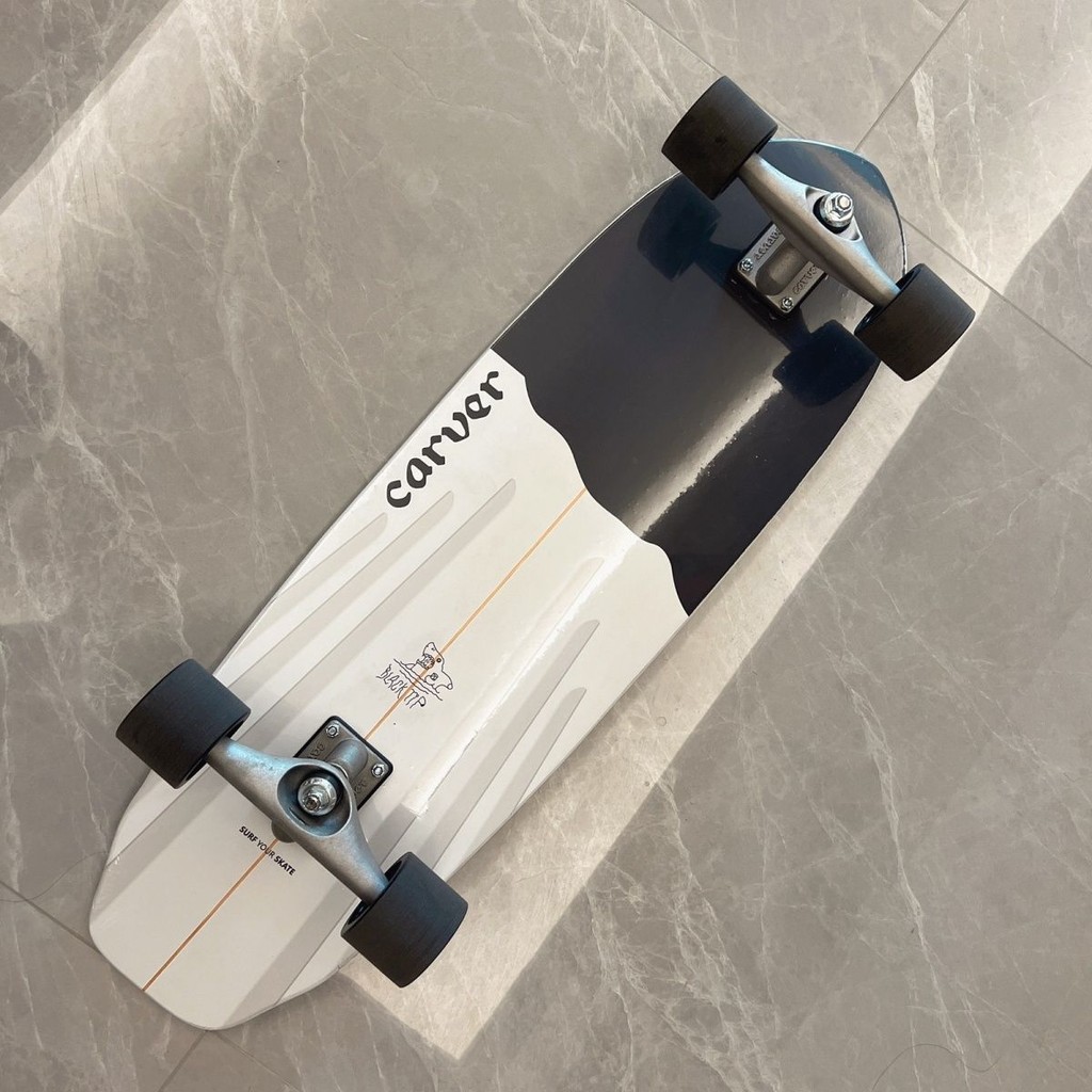 CARVER Professional Land Surfboard American Blackfin Shark สเก็ตบอร์ดสําหรับผู้ใหญ่เริ่มต้น Slip-Free Step-On เด็กสี่ @