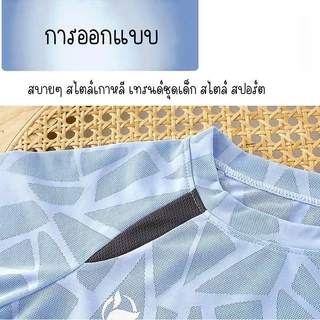 MooDeng Baby ชุดกีฬาเด็กชายฤดูร้อน แขนสั้นกางเกงขาสั้นแห้งเร็ว ชุดบาสเกตบอลเด็ก กางเกงขาสั้นห้าจุด กางเกงขาสั้นกลาง