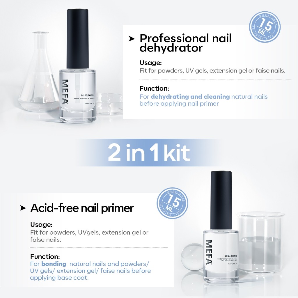 MEFA 15ml*2 ไพรเมอร์ ล่ความชื้นกันเชื้อรา เตรียมหน้าเล็บ ให้ติดทน กันเชื้อร - รูปที่ 3