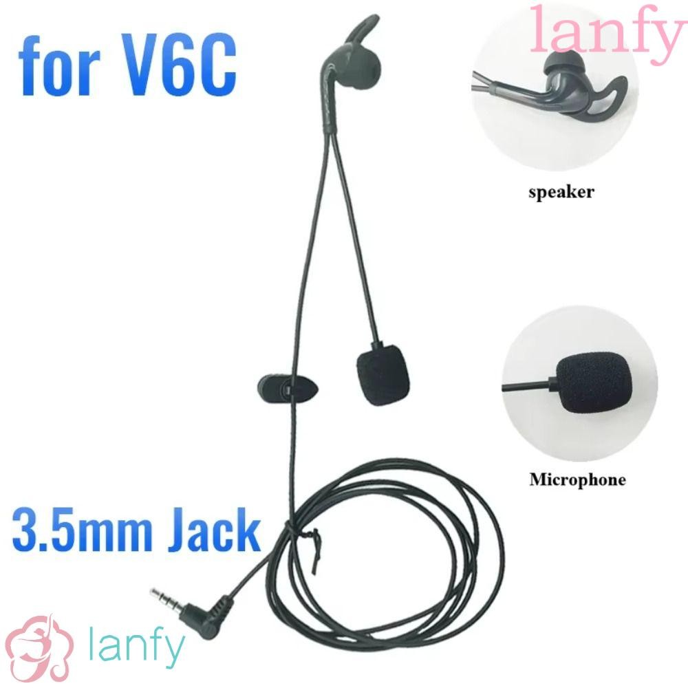 LANFY ชุดหูฟังผู้ตัดสินอินเตอร์คอม, หูฟังผู้ตัดสินฟุตบอลรถจักรยานยนต์, เสียงแบบพกพาในหู ปลั๊ก 3.5 มม. ผู้พิพากษา ใช้หูฟัง Interphone V6 V6C V4 V4C