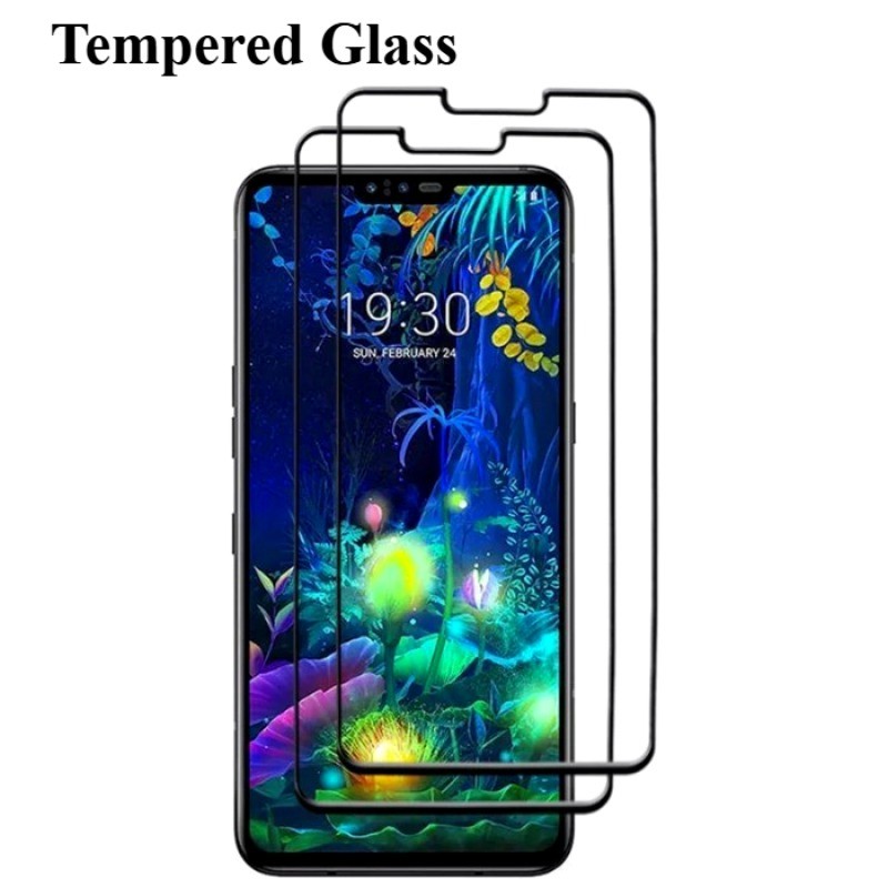 สําหรับ LG V60 V50S G8X ThinQ 5G UW 1-3Pcs HD Black Edge ฟิล์มกระจกนิรภัยสําหรับ LG Q92 Q70 Q630 Q62