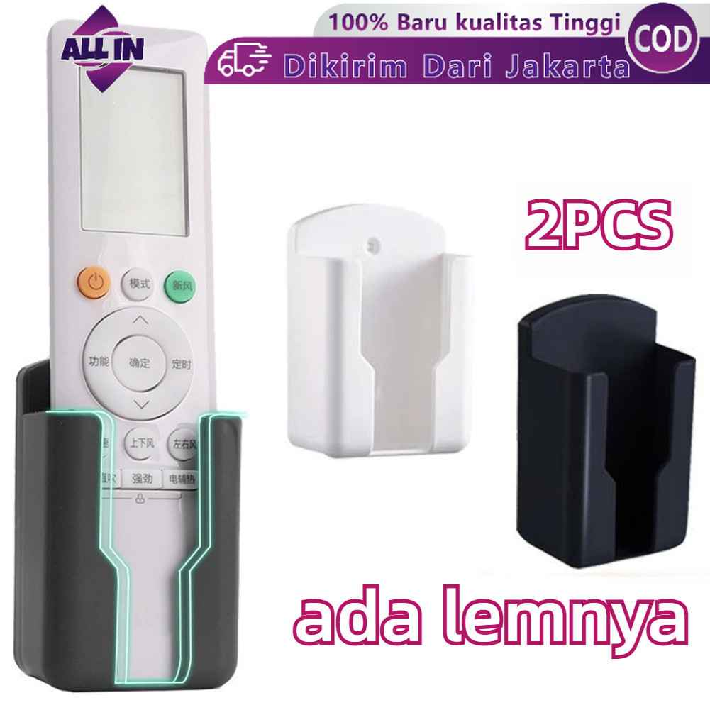 GANTUNGAN 2PCS TV และ AC Wall Remote Control Holder AC Remote Hanger AC Remote Container พร้อมกาวด้า