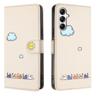 เคสออปโป้ Case for OPPO Reno16 A6c A6s A6t A6 A5i A5 A3 Pro 5G A6x A5x A3x 4G Reno 16F 16 15F 15 Pro Max 14F 14 13F 13 12F 12 F 5G เคสโทรศัพท์หนังฝาพับพร้อมช่องใส่บัตร Cartoon Cats Wallet PU Leather Cover With Card Slots Soft TPU Shell ซองมือถือ KTM