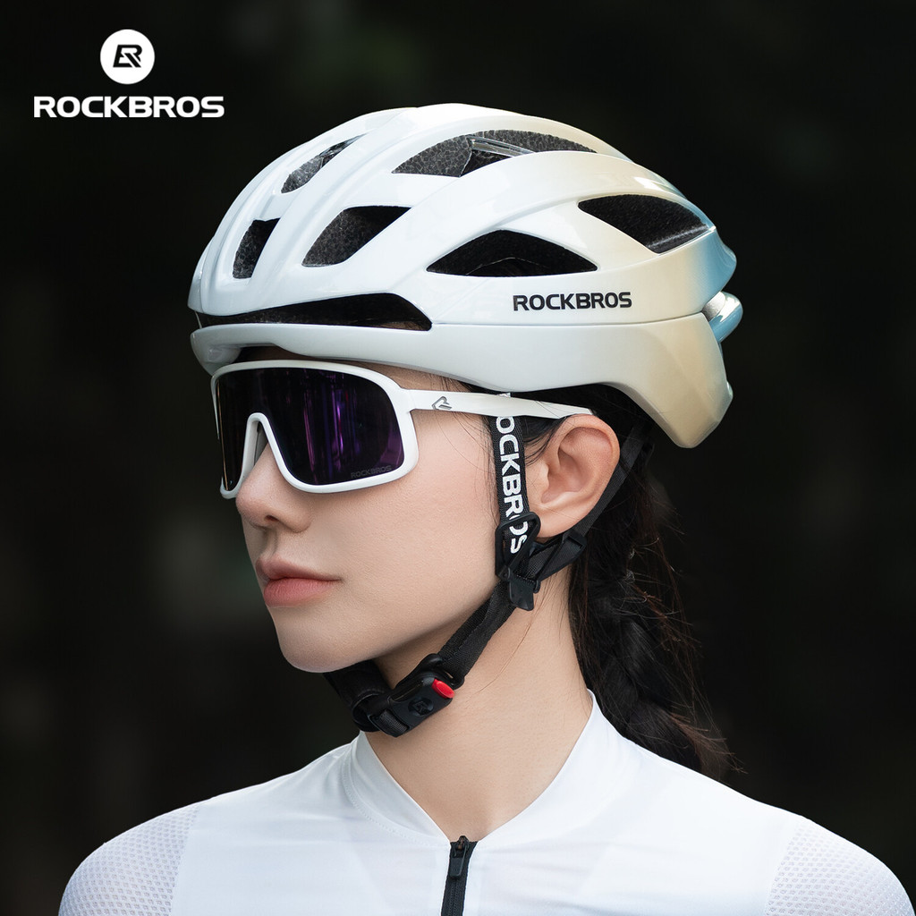 ROCKBROS หมวกกันน็อคจักรยาน Keel Integrated Molding หมวกกันน็อคขี่จักรยานผู้ชายผู้หญิง MTB จักรยานเสือหมอบหมวกนิรภัยอุปกรณ์ขี่จักรยาน L ( 58-62 ซม.)/M(54-58 ซม.)