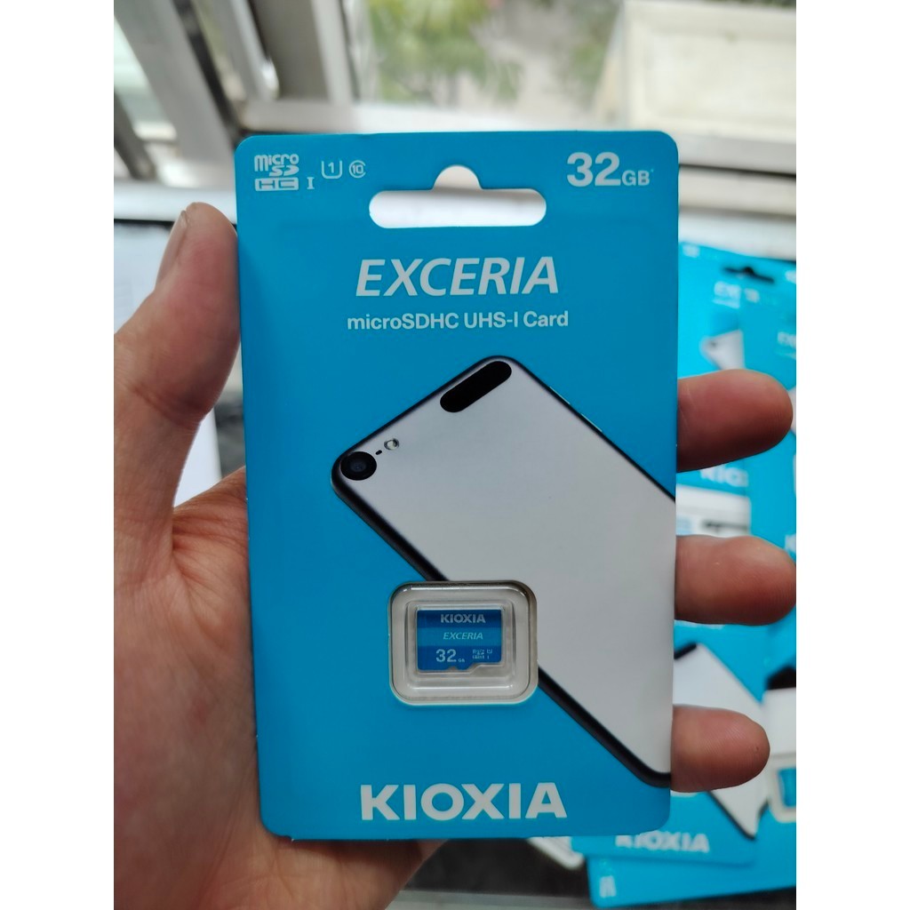 Kioxia Exceria UHS-I C10 การ์ดหน่วยความจํา Micro SD 100MB/s 32GB รุ่นสีน้ําเงิน