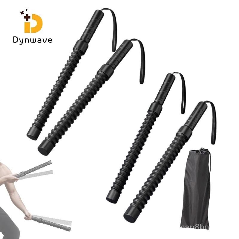 [Perfeclan3] 2Pcs Ropeless Battle Ropes Spring Sticks Exercise Bar Strength Conditioning