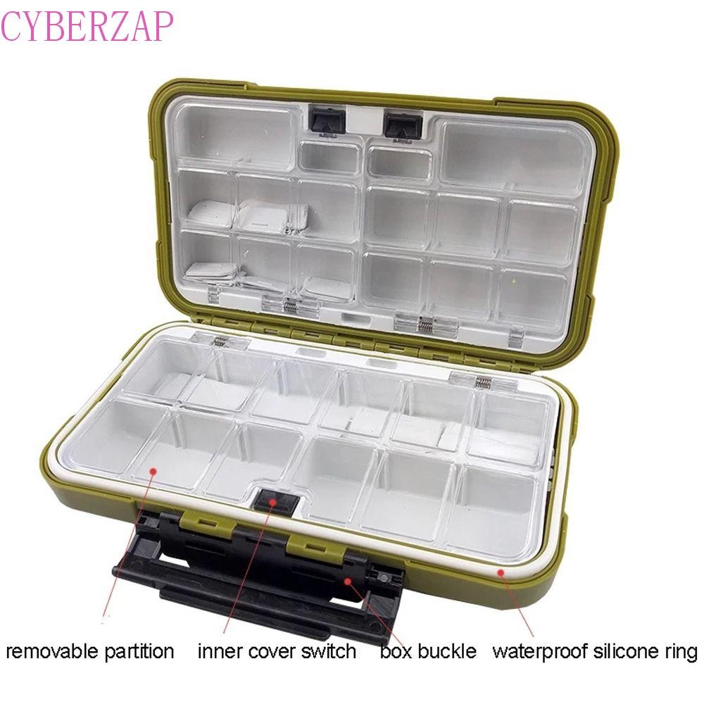 CYBERZAP Fishing Tackle Box กล่องตกปลาพลาสติกกันน้ําอุปกรณ์ตกปลากล่องเก็บเครื่องมือความจุขนาดใหญ่ Sub-Box เปิดและปิดกล่องเหยื่อ