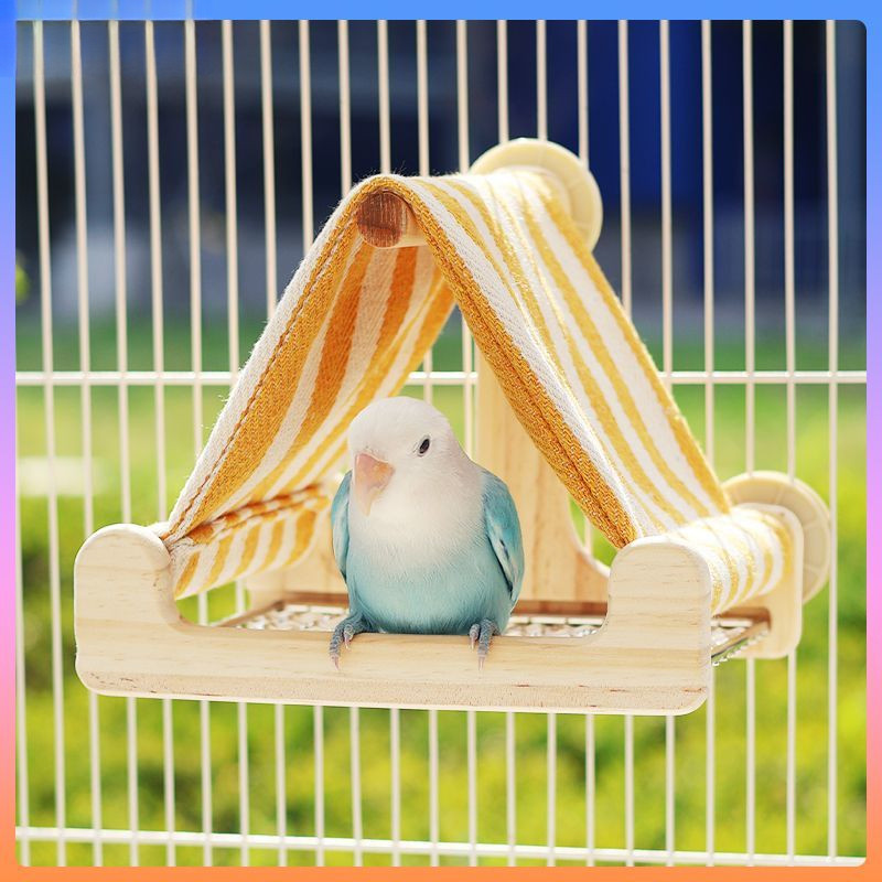 ✨ ✨ บ้านไม้สำหรับนกแก้ว ตกแต่งกรงนก