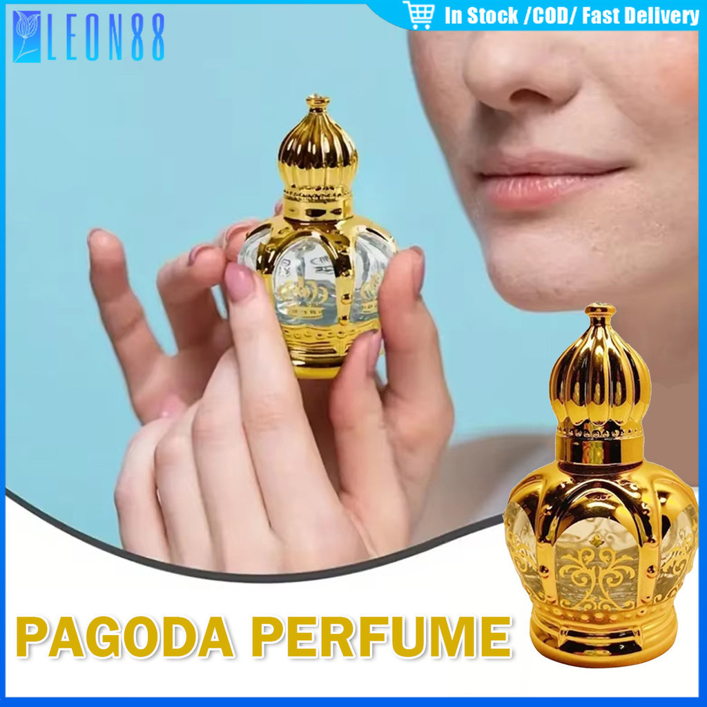 ของมาใหม่！ขวดน้ำมันหอมระเหย 15ML พร้อมลูกกลิ้ง ขวดทองแก้ว รูปมงกุฎ