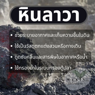 หินลาวา ลาวาแดง ลาวาดำ วัสดุปลูก หินตู้ปลา ตกแต่ง 1 กิโลกรัม