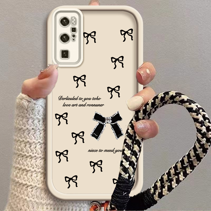 กันกระแทกเคสสําหรับ Huawei P20 P30 P40 PRO PLUS เคสโทรศัพท์ใหม่โบว์ป้องกันกรณีเชือกเส้นเล็ก JT02 - รูปที่ 2