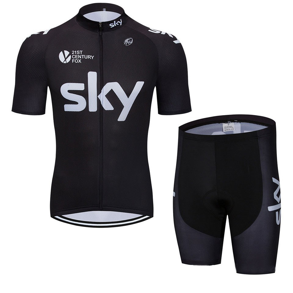 ชุดปั่นจักรยาน SKY แบบเสื้อยีนส์และกางเกงขาสั้น สำหรับกิจกรรมกลางแจ้ง